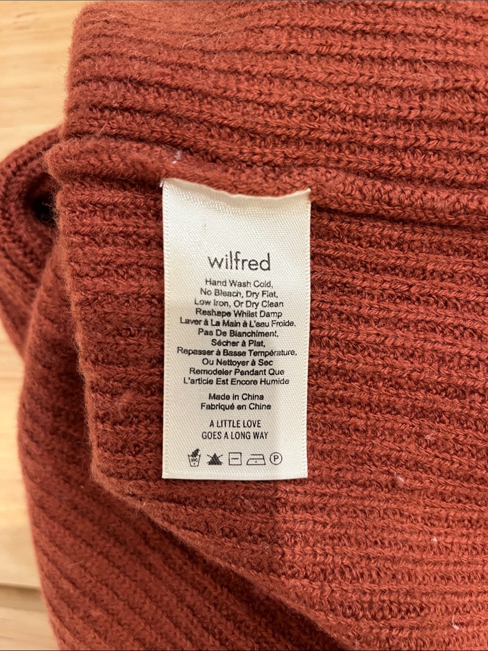 Wilfred Rust Ribbed Crewneck Sweater - Picture 6 of 7